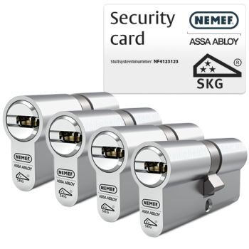 Nemef NF4 cilinder met kerntrekbeveiliging (4x) - SKG***
